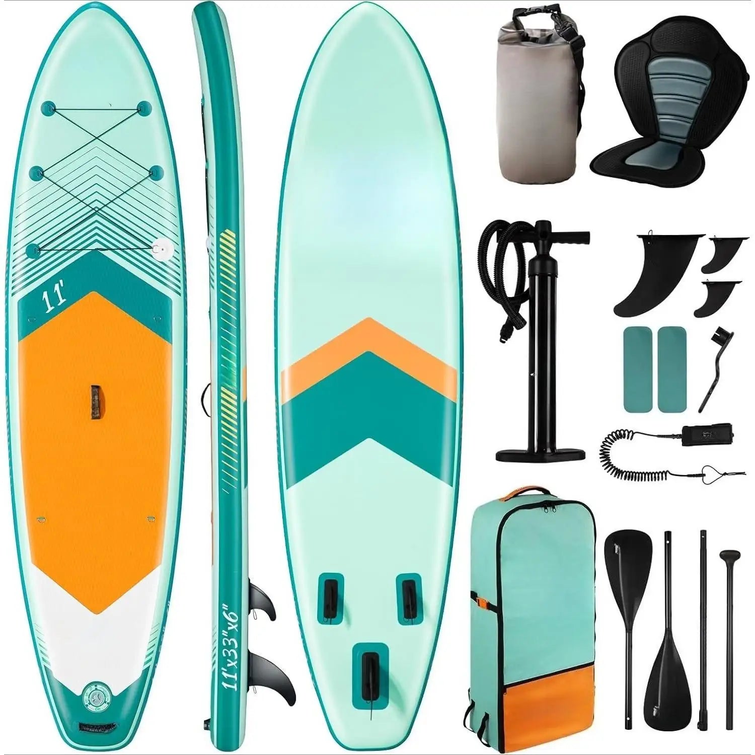 H-Inflatable Stand Up Paddle Boards with Premium Accessories, Wide Stable SUP Paddle Board Design, Non-Slip Comfort Deck Stand
