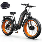HIKNIGHT H2PRO Dual motor electric bicycle, 26 inch wide tire fast charging version, unisex off-road mountain electric bicycle