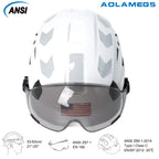CE Safety Helmets w/ Goggle Reflective Stickers ABS Engineer Construction Work Cap ANSI Industrial Head Protection Hard Hat