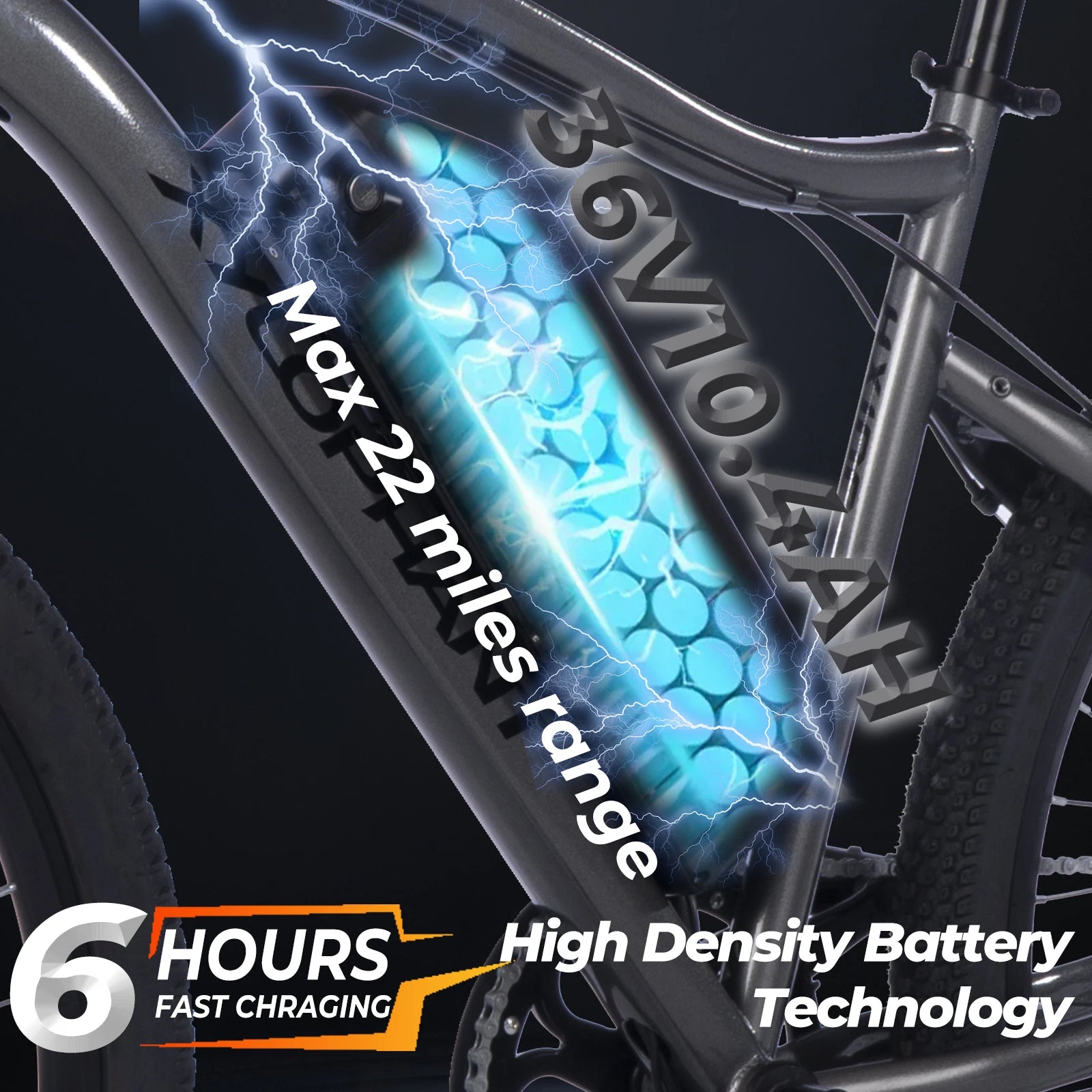 Electric Bike for Adults, 26" Electric Mountain Bike With 500W Brushless Motor, 23MPH Top Speed Electric Bicycle with 3