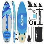 10.6 Ft Inflatable Stand Up Paddle Board 450LBS Capacity Wide SUP With Premium Accessories Camera Mount Non-Slip Deck Backpack