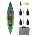 Inflatable Kayak 2 Person Tandem Kayak Recreational Touring Kayak Includes Aluminum Paddles Padded Seats Double Action Pump