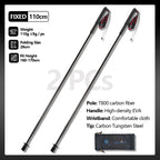 2PCs Trekking Poles Carbon Fiber 115g Ultra-Light Hiking Poles Camping Stick Foldable Walking Cane Travel Outdoor Gear Equipment