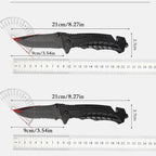 Multi functional outdoor camping knife with safety lock, suitable for fishing