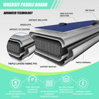 WKERSIY paddle board surfboard stand 11ft Grey Inflatable SUP Board All-Water Performance Series Neutral-Tone Versatility Pro-G