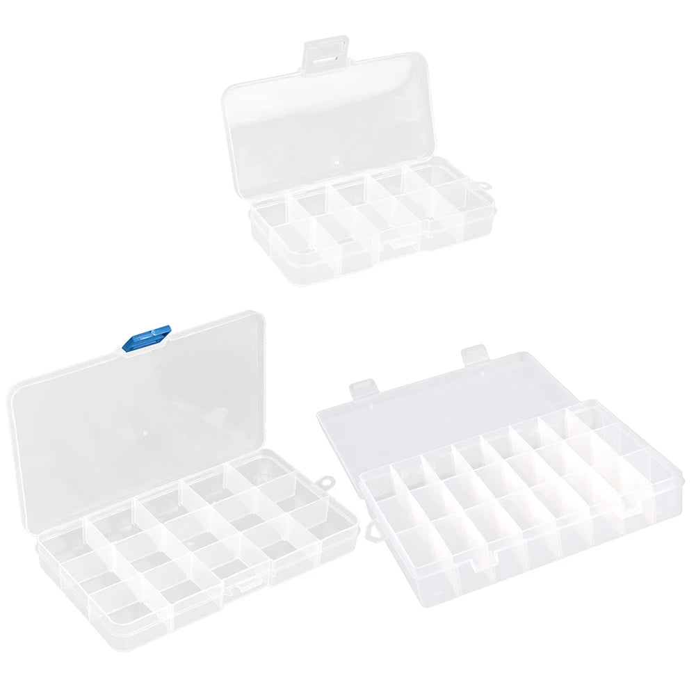 10/15/24 Grids Fishing Tackle Box Squid Jig Hard Lure Tool Case Visible Fishing Tackle Box Fishing Lure Bait Hooks Storage Box