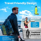 SMACO S700 Mini Scuba Tank 1.9L Portable Scuba Diving Tank Reusable Pony Bottle up to 30 Minutes Dive Time Backup Snorkel Air