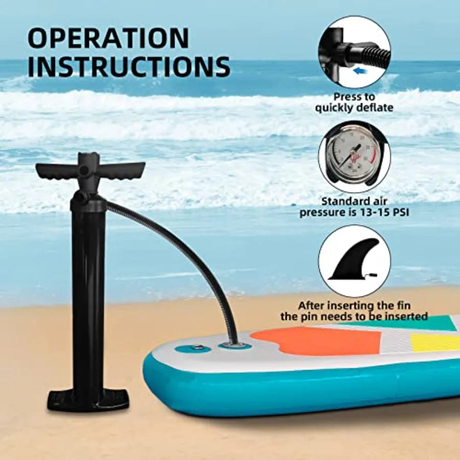 Inflatable SUP Stand-Up Paddle Boards for All Skill Levels 10'4'' Ultra-Light Paddleboard with Durable SUP Accessories Fins Pad