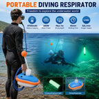 LieYu Waterproof Rechargeable Snorkeling Equipment Portable Tankless Scuba Diving Ventilator Underwater 45min Working 7m Depth Tankless Underwater Breathing System