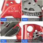 Ascender Climbing Hand Ascender Aluminum  Alloy Rock Climbing Handheld Ascender for Aloft Working Caving Hand Ascender