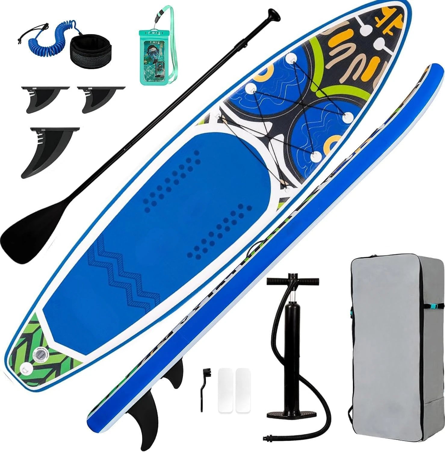 Lite Inflatable Paddle Board Stand Up Paddle Boards, Ultra Light Paddleboard for Adult Wide Stable Design Sup with Accessories