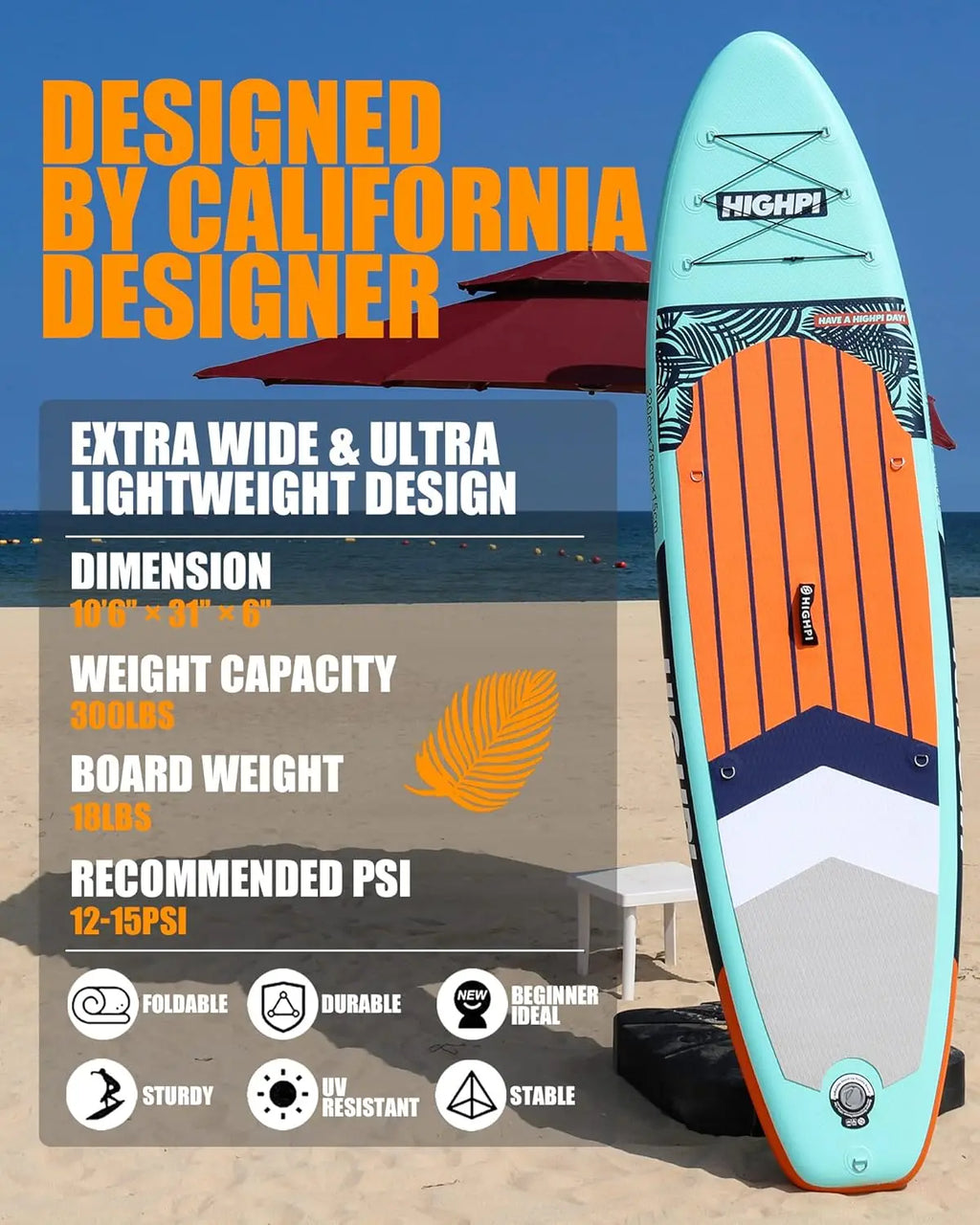 Inflatable Stand Up Paddle Board for Youth and Adults – Wide Sup with Premium Accessories, Blow Up