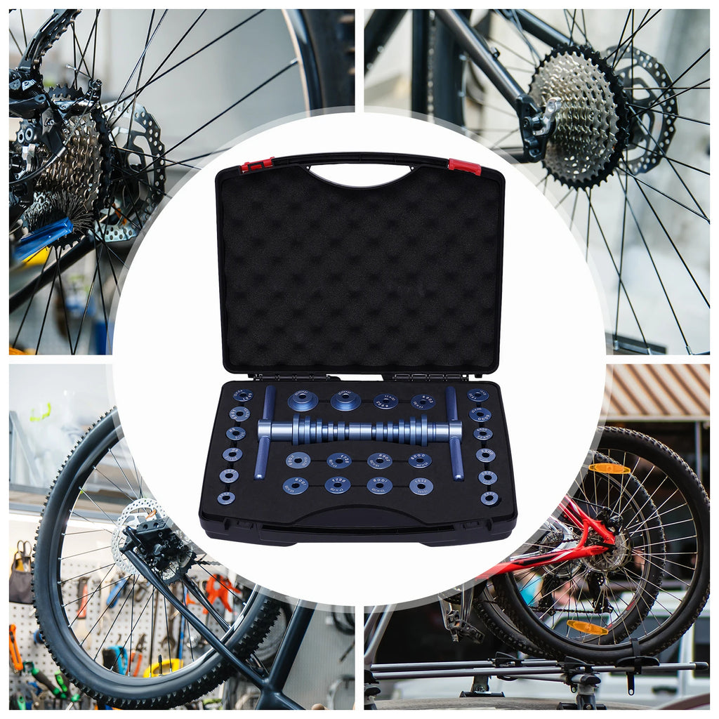 Bicycle Bearing Press Set, Drift Bike Tool Kit Set, Turning Point for Wheels Hub Universal Cycle Bearing Press Set