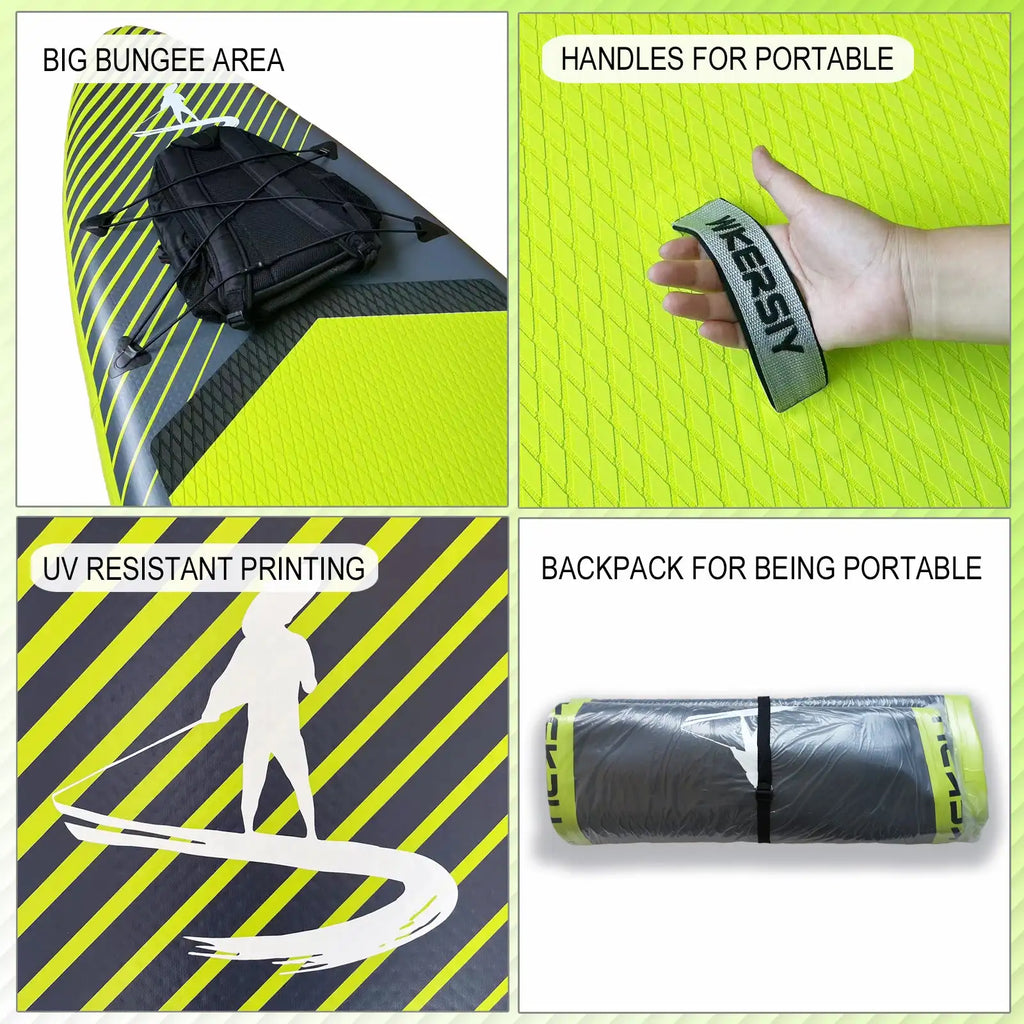 Surfboards paddle board surfboard inflatable 11ft Black Inflatable SUP Board | All-Water Performance Series Classic Versatility