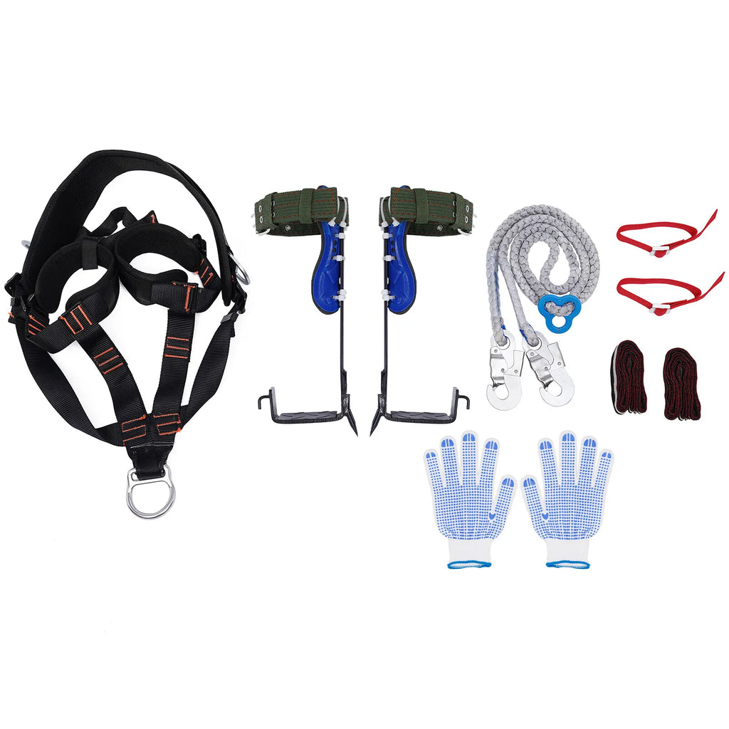 2 Gears Climber Harness Climbing Spike Set Adjustable Tree Climbing Glove Kit