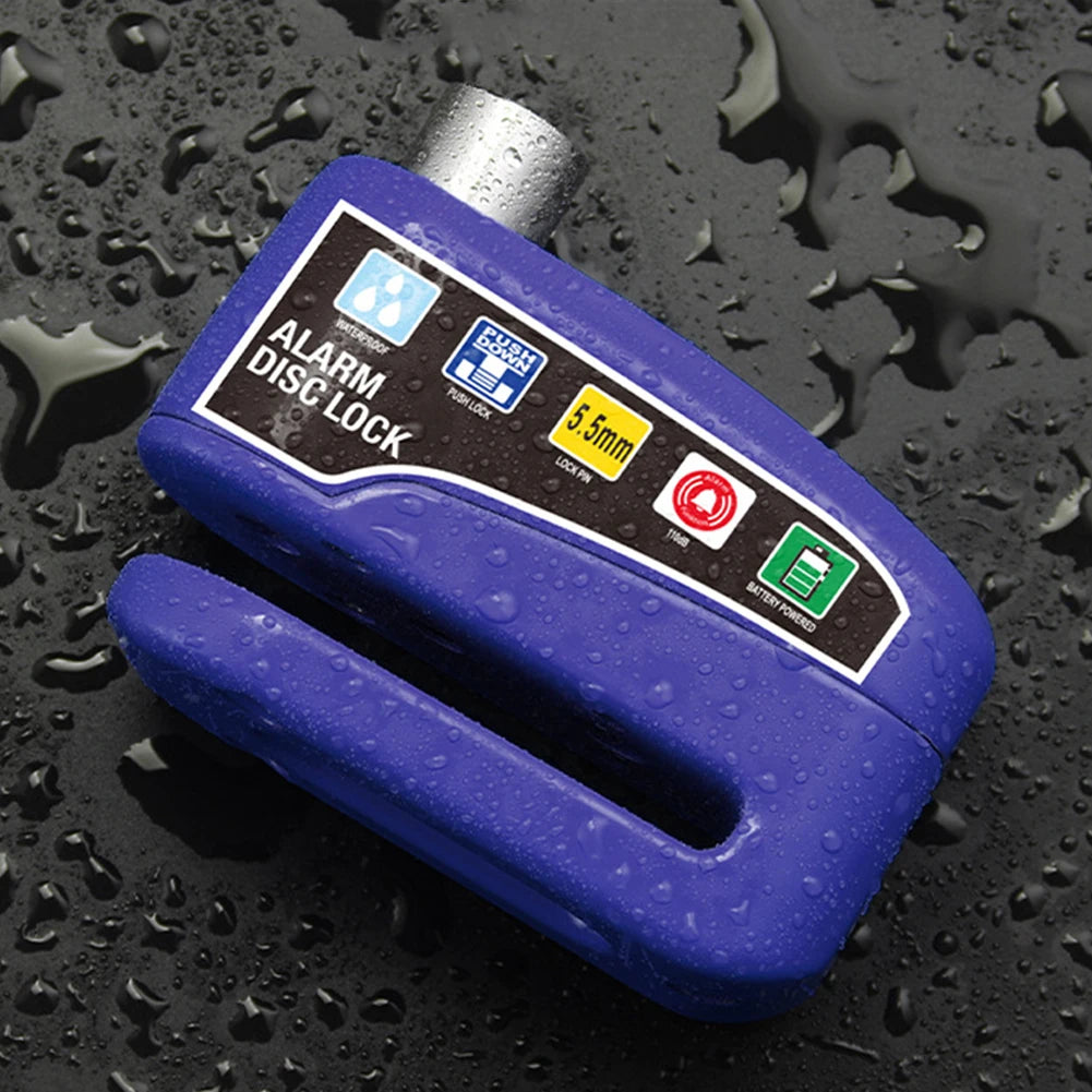 Bicycle Alarm Disc Brake Electric Lock Anti Theft Motorcycle Alarm Brake Rotor Padlock Waterproof Motorcycle Bike Accessories