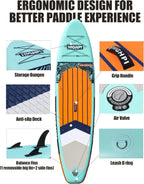 Inflatable Stand Up Paddle Board for Youth and Adults – Wide Sup with Premium Accessories, Blow Up