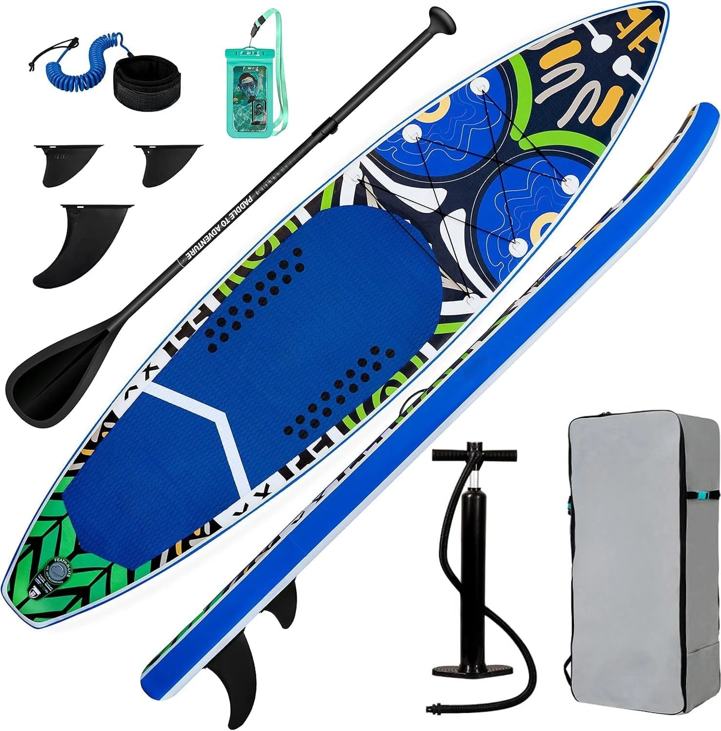 Lite Inflatable Paddle Board Stand Up Paddle Boards, Ultra Light Paddleboard for Adult Wide Stable Design Sup with Accessories