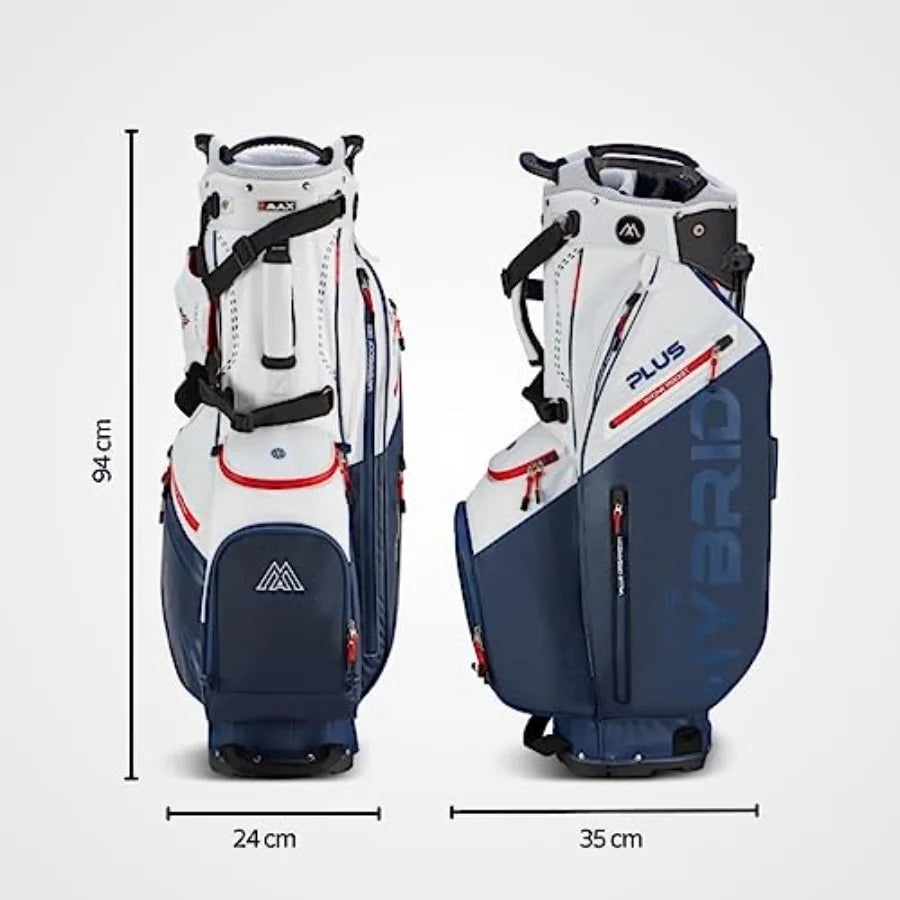 Dri Lite Hybrid Plus 14 Way Divider Golf Stand Bag, Waterproof, Lightweight, Dual Strap, Fits Push Carts