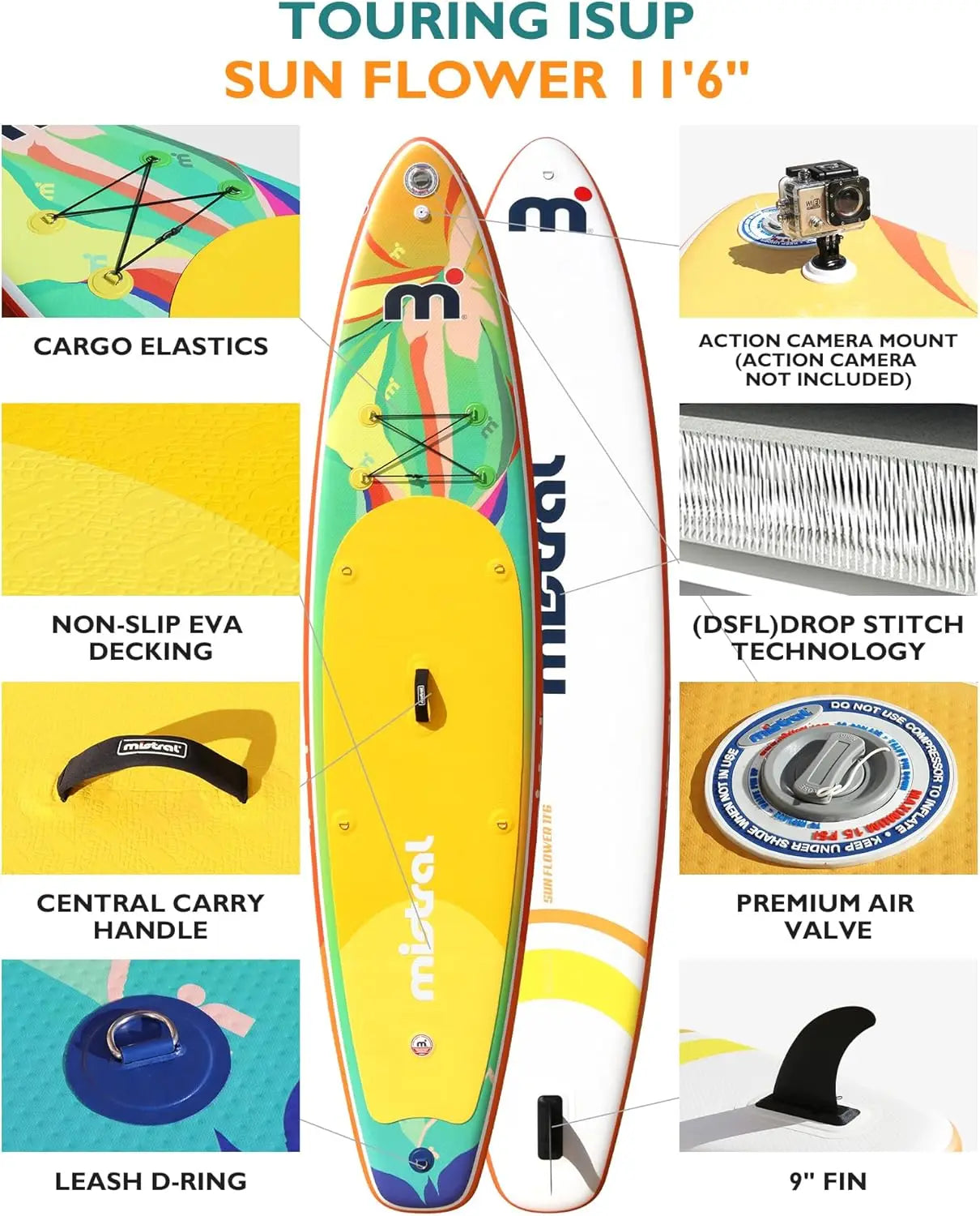 Inflatable Stand Up Paddle Board, 11'6 x31''x6'' Paddle Boards with SUP Accessories, SUP Paddle Board
