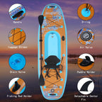 HHSJZWCY 10' Inflatable Stand Up Paddle Board Kayak with Seat for adult