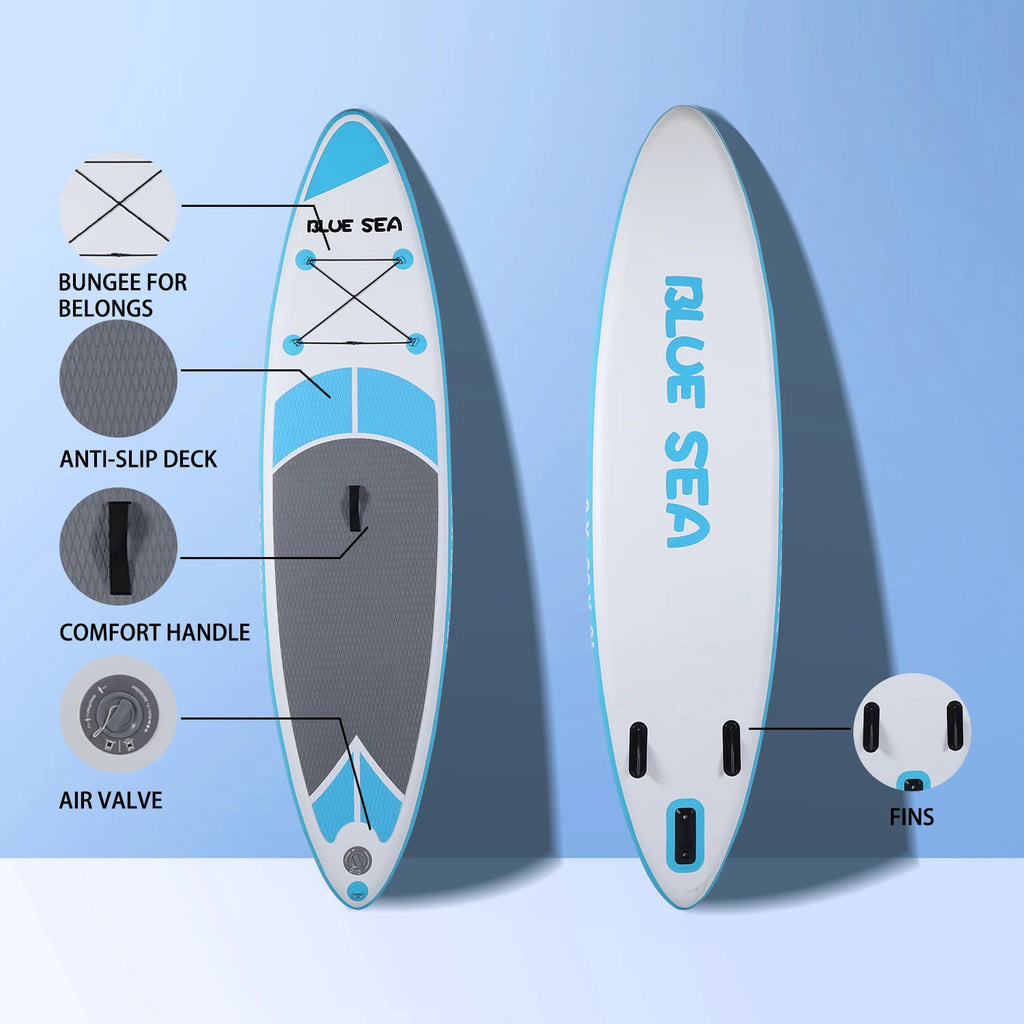Inflatable Stand Up Paddle Board Anti-Slip EVA Deck 10' Inflatable Paddle Boards for Adults & Youth of All Skill Levels