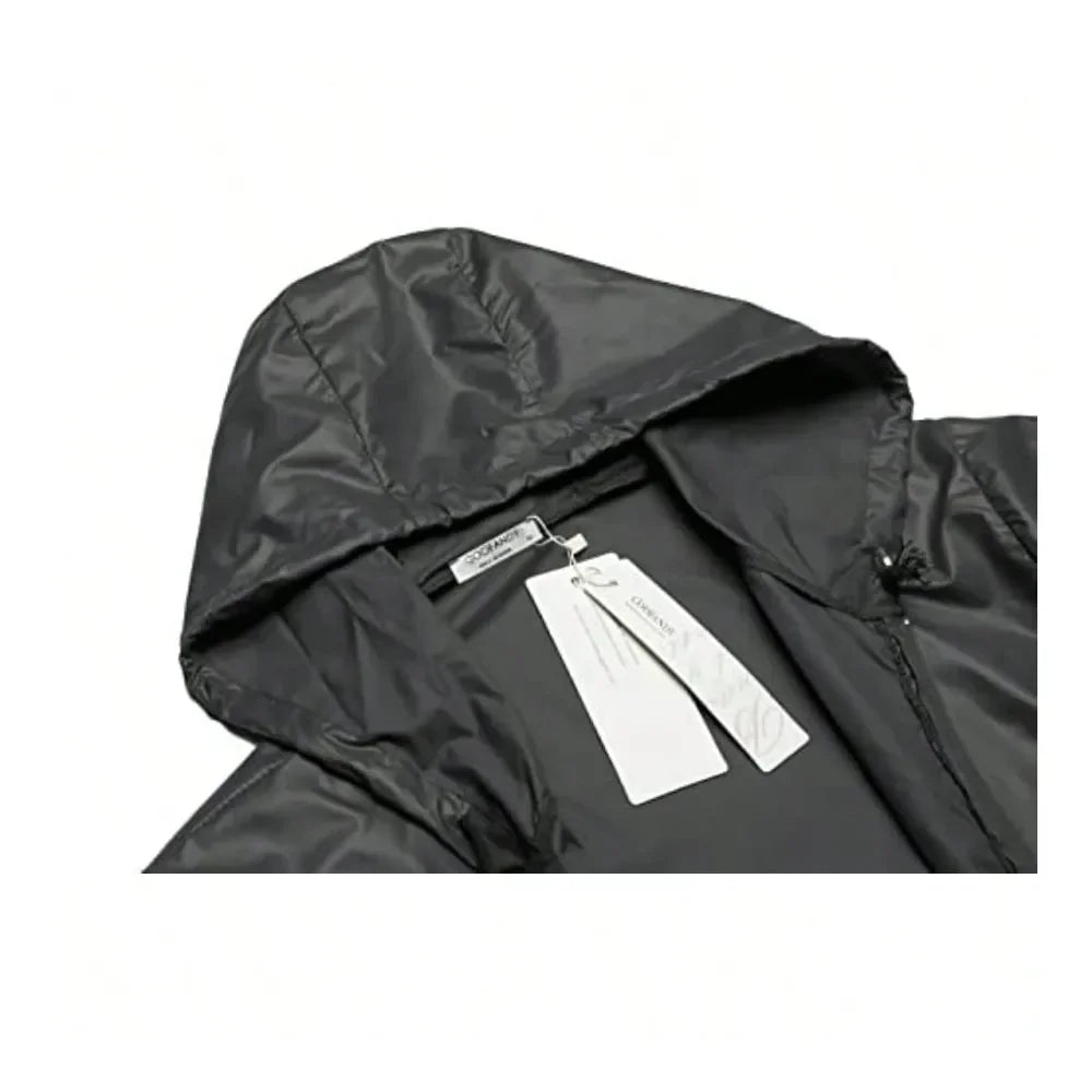 Mens Packable Rain Jacket Lightweight Waterproof Raincoat With Hood Outdoor Rain Gear Travel Hiking Cycling