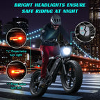 TST R002S 1500W e-bike, 20" fat tires, 60-mile range, 28MPH, 48V 15Ah battery, for all terrains.