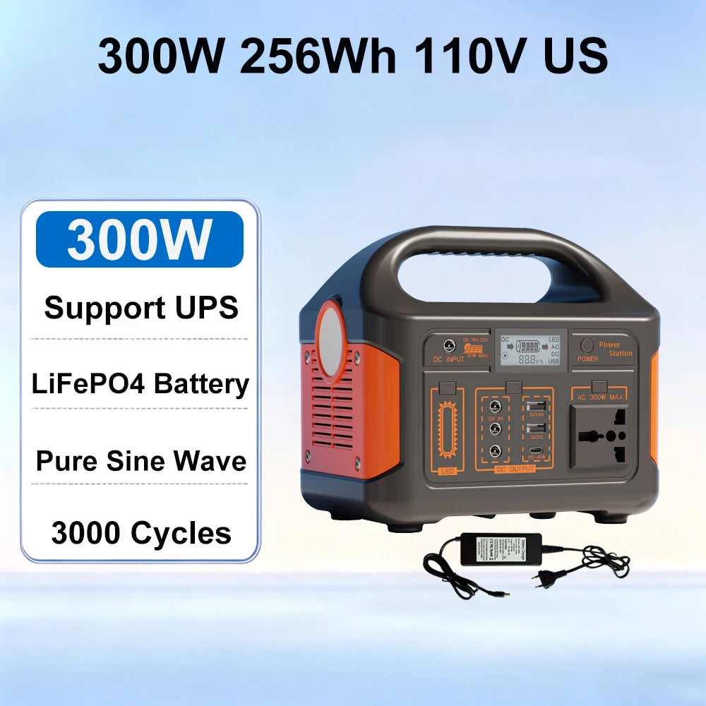 Gaiaray 500W 300W Portable Power Station 460.8Wh LiFePO4 Battery Charging Station 110V Solar Generator Emergency Power Bank for Camping Travel