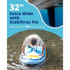 W_Inflatable Stand Up Paddle Board, 10'6" SUP Non-Slip Stable Deck Pad, Unique Center Fin, Premium Accessories
