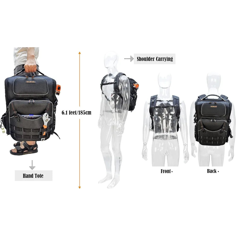Full-Open Tool backpack, Tool backpack for men