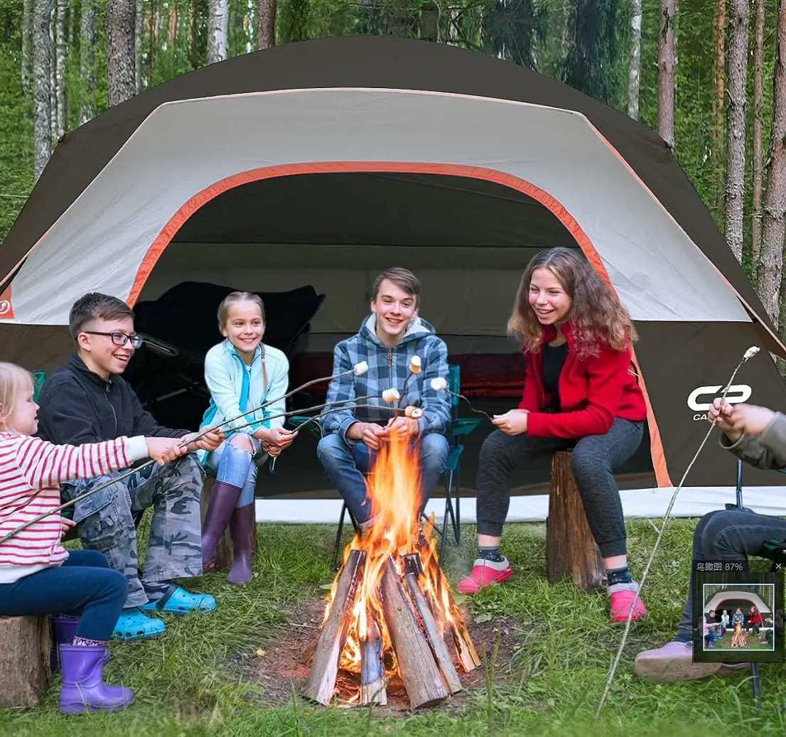 Tents for Camping 6 Person Tent Waterproof Windproof Double Layer Family Camping Tent, Easy Setup