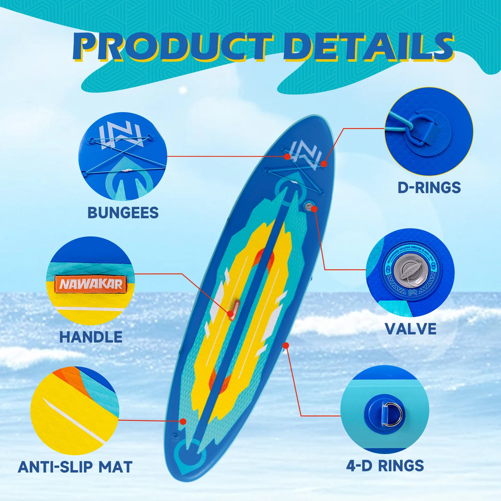 US Stock Sea Surfboard Adult Lure Fishing Inflatable Paddleboard Men's And Women's Professional  Water Surfboard