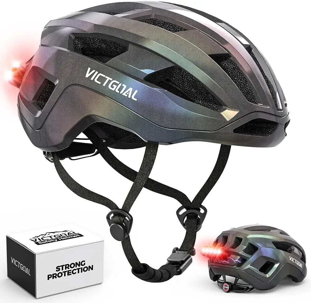 Road Bike Helmet Adult Men Women with Detachable Magnetic Rear Light, Bicycle Helmet Adjustable