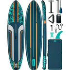 W_11'6*35" Super Wide Inflatable Paddle Board, Ultra Stable Stand Up Paddleboards for 450lb/3 People/Family/Big