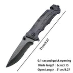 Multi functional outdoor camping knife with safety lock, suitable for fishing