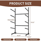 Heavy Duty Kayak Storage Rack with Wheels and Adjustable Feet Garage Outdoor Kayak Stand Holder for Kayaks Canoes Surfboard and