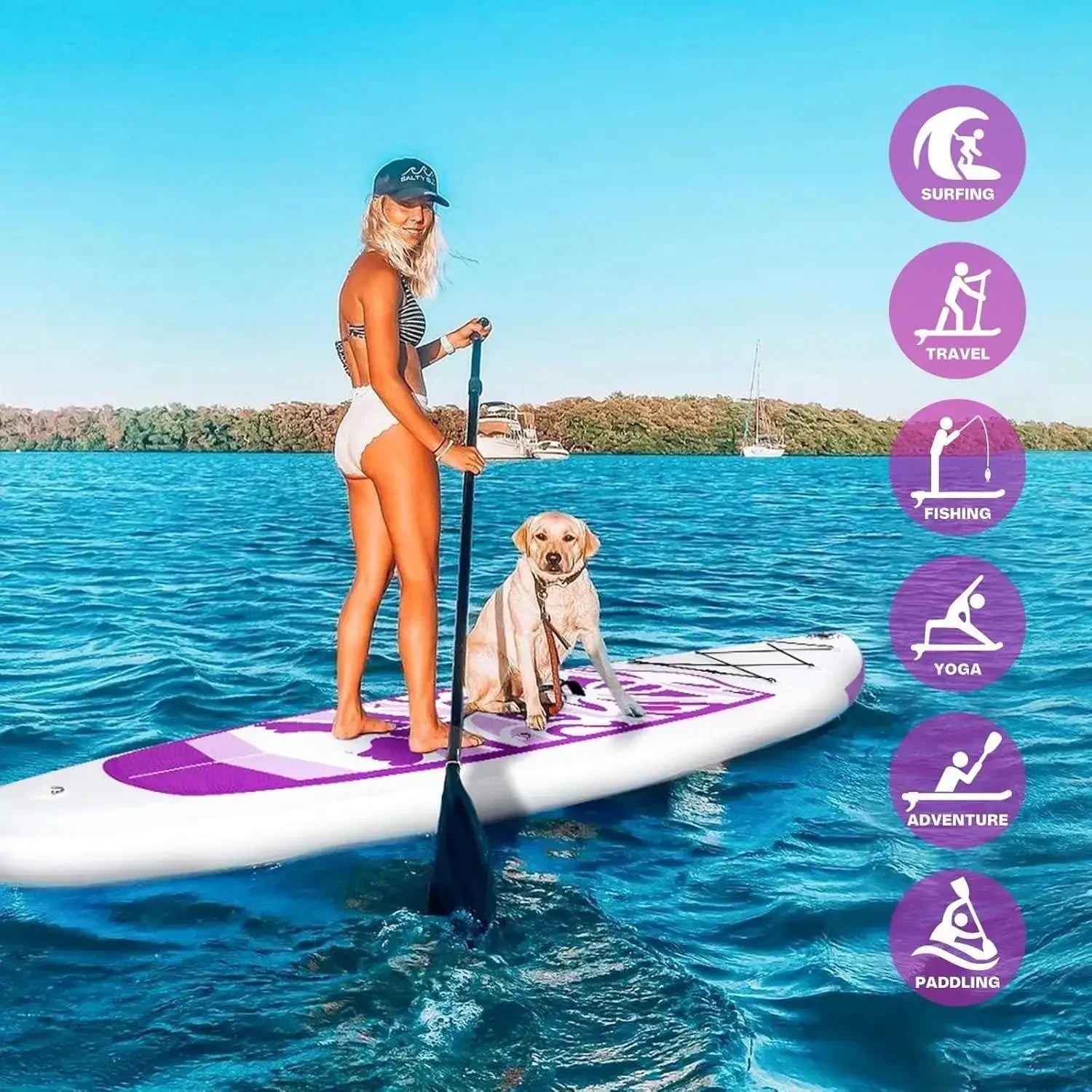 Inflatable Ultra-Light Stand Up Paddle Board for All Skill Levels with Premium SUP Paddleboard Accessories,Non-Slip Comfort Deck