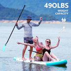 Dolphin 118 Inflatable StandUp Paddle Board, 490Lbs Capacity SUP Board with 34 Extra Wide, Fishing Paddleboard with Accessories