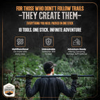 15-in-1 Tactical Survival Walking Stick & Hiking Staff – Heavy-Duty Collapsible Multitool for Camping