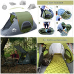 Pop-up Camping Tent: 1 Person Tent Waterproof Instant Easy Setup Outdoor Tent