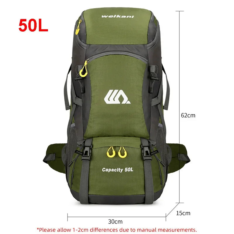 50L Travel Backpack Camping Men Large Hiking Bag