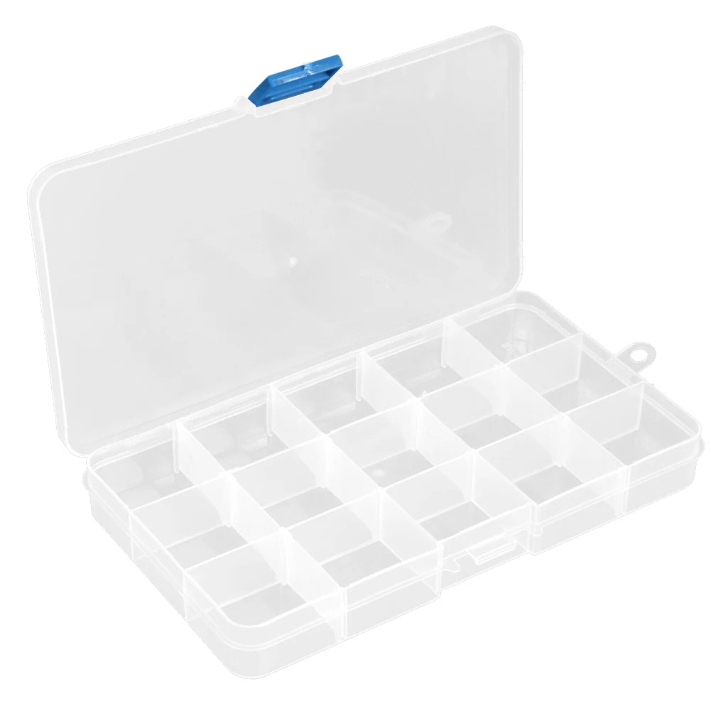 10/15/24 Grids Fishing Tackle Box Squid Jig Hard Lure Tool Case Visible Fishing Tackle Box Fishing Lure Bait Hooks Storage Box