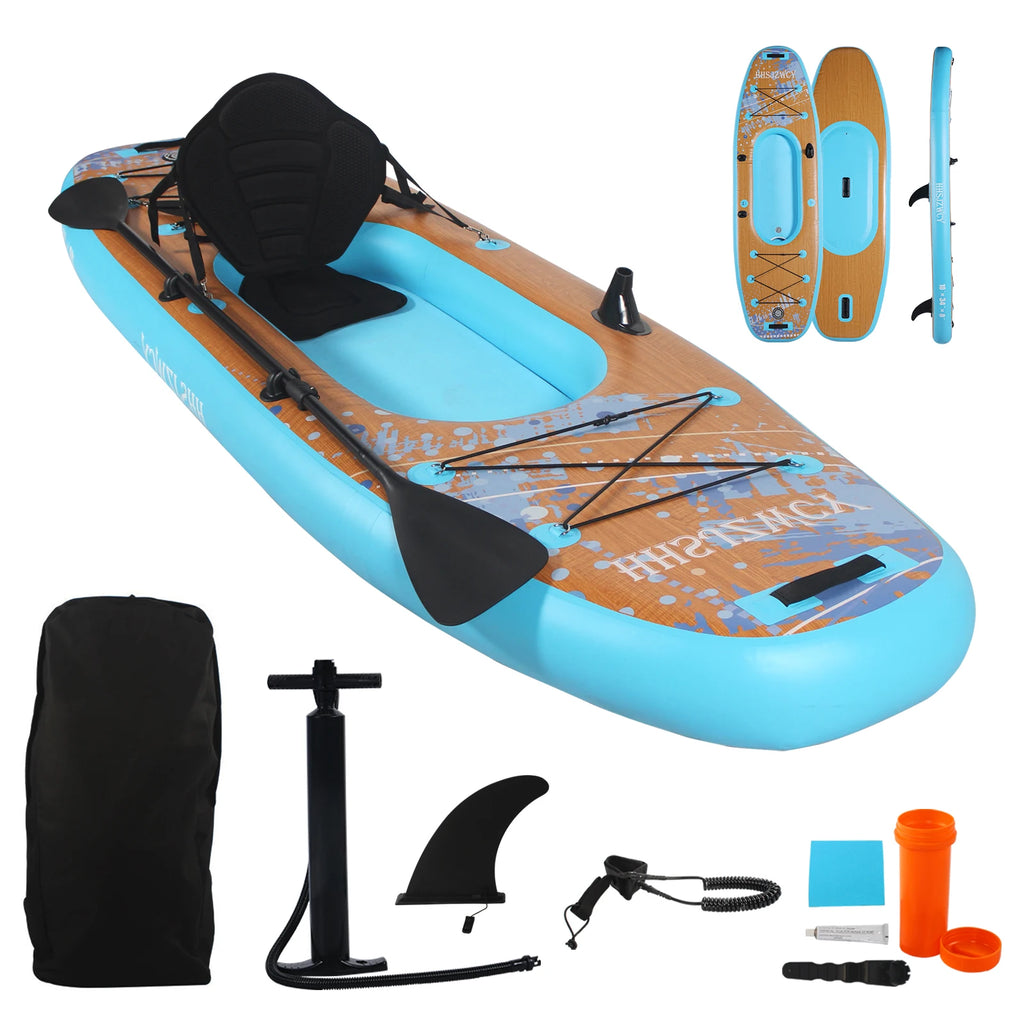 HHSJZWCY 10' Inflatable Stand Up Paddle Board Kayak with Seat for adult