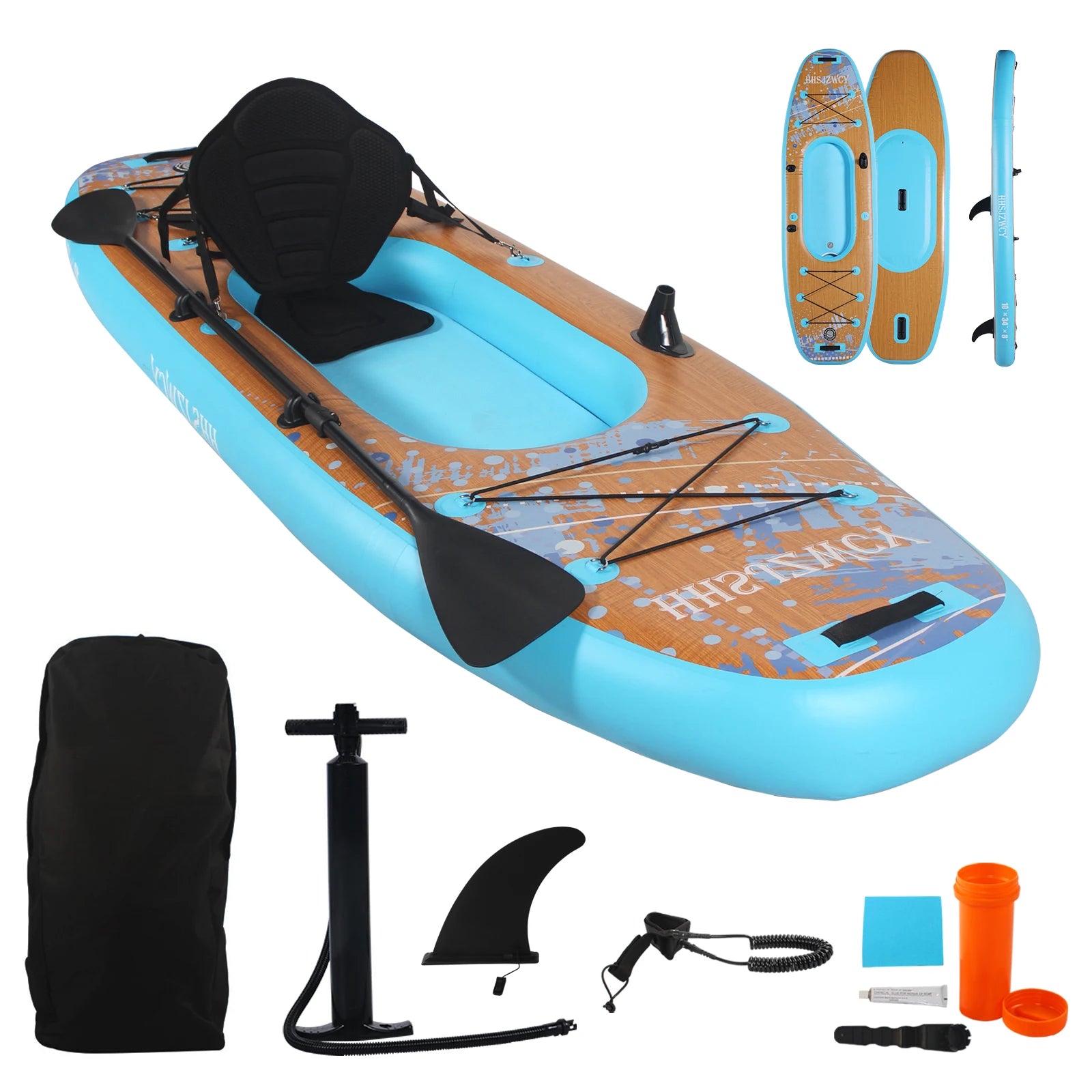 HHSJZWCY 10' Inflatable Stand Up Paddle Board Kayak with Seat for adult