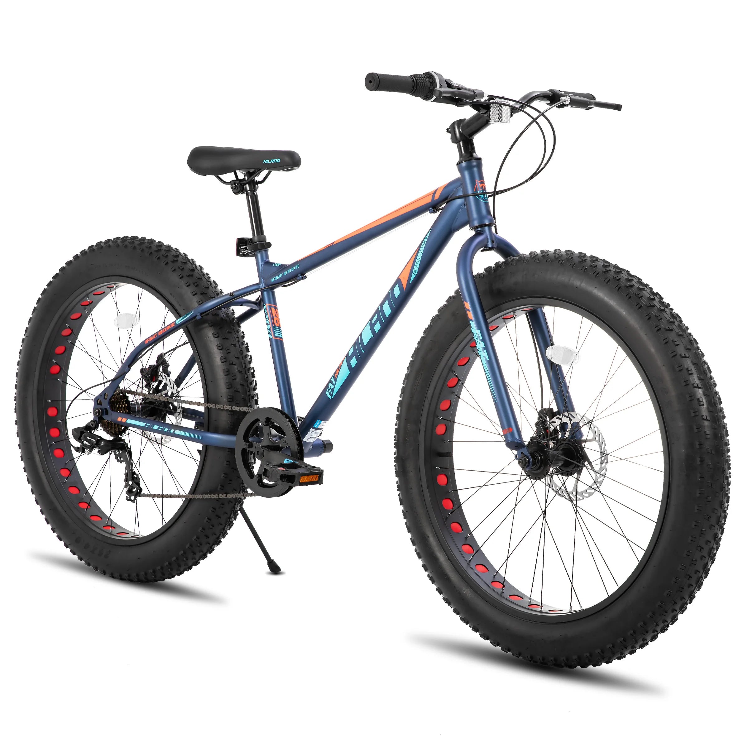 Hiland 20 Inch Kids' Bicycles Fat Tire Mountain Bike for Kids Age 5 + Years, Shimano 7-Speed, Dual-Disc Brake