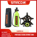 SMACO S400Pro Scuba Diving Equipment with Diving Mask Oxygen Tank Cylinder Underwater Breathing Device Portable Mini Scuba Tank