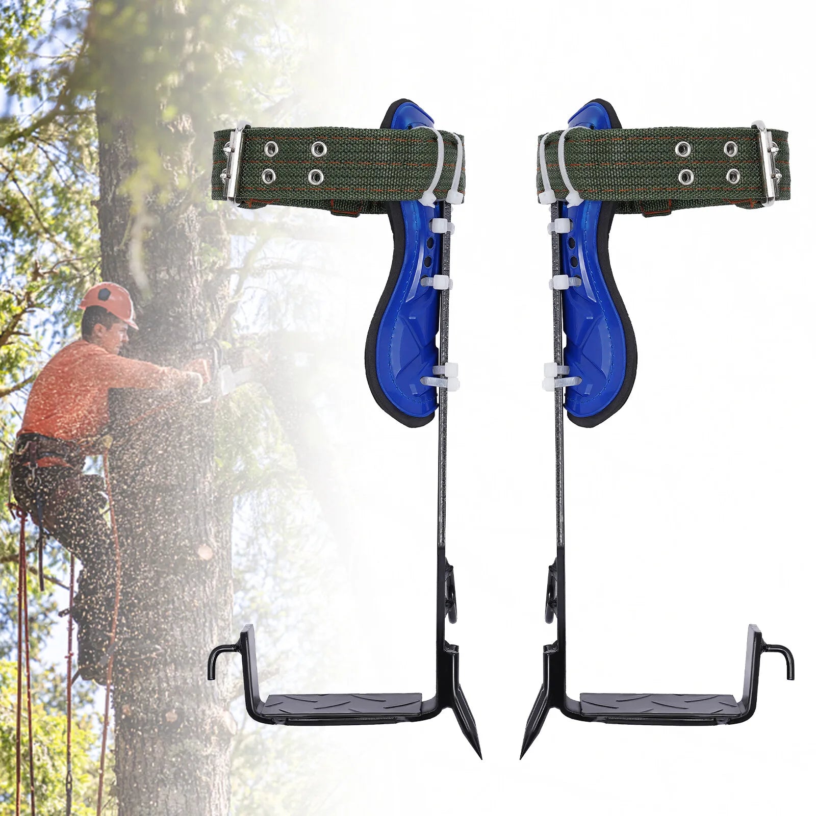 2 Gears Climber Harness Climbing Spike Set Adjustable Tree Climbing Glove Kit