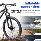 Ecarpat Dual Full Suspension Mountain Bike 24/26/27.5 Inch, Mens Women Teenagers Boy Girl Mountain Bike, 21-Speed