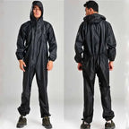 One-piece Raincoat Men Waterproof Jumpsuit One-piece Rain Poncho Women Seamless Raincoat All-in-one Rain Gear Hooded Rain Suit